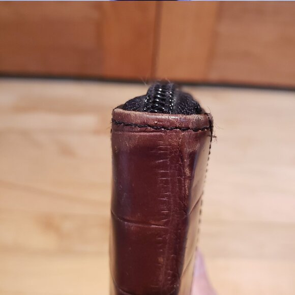 BRIGHTON Wallet Clutch Black Brown ZIP AROUND Credit Card Bill ID ORGANIZER EUC - Picture 3 of 7